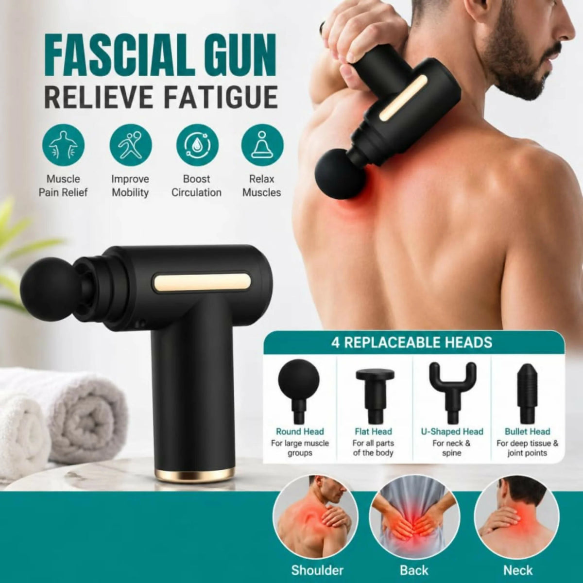 Deep Tissue Massage Gun – Muscle Relaxation Massager