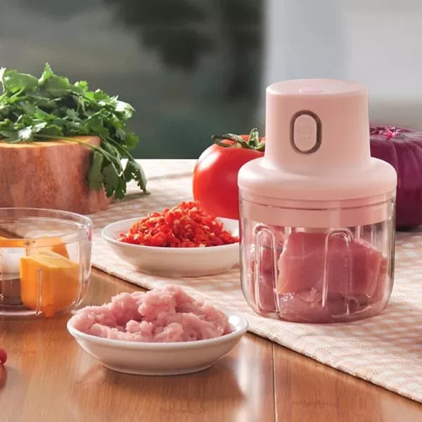 Mini Electric Food Chopper – Vegetable, Garlic & Meat Cutter