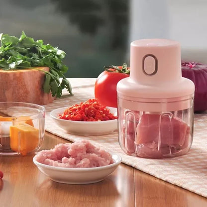 Mini Electric Food Chopper – Vegetable, Garlic & Meat Cutter