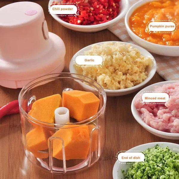 Mini Electric Food Chopper – Vegetable, Garlic & Meat Cutter
