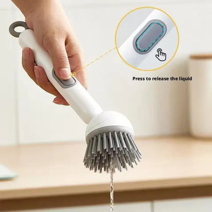 Premium Kitchen Scrub Brush – Long Adjustable Handle & Soap Dispenser